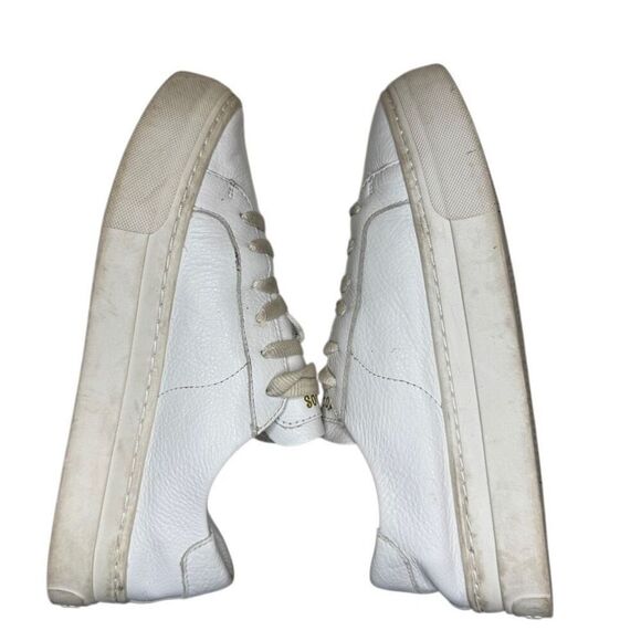 Soludos Ibiza Size 7.5 Women's White Leather Lace Up Sneaker Platform - Picture 6 of 9